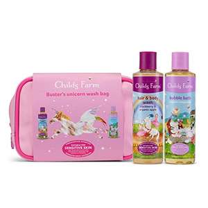 Childs Farm Kids Unicorn Luxury Wash Bag Gift Tangerine Bubble Bath 250ml & Blackberry & Organic Apple Hair & Body Wash 250ml £6.50 @ Amazon