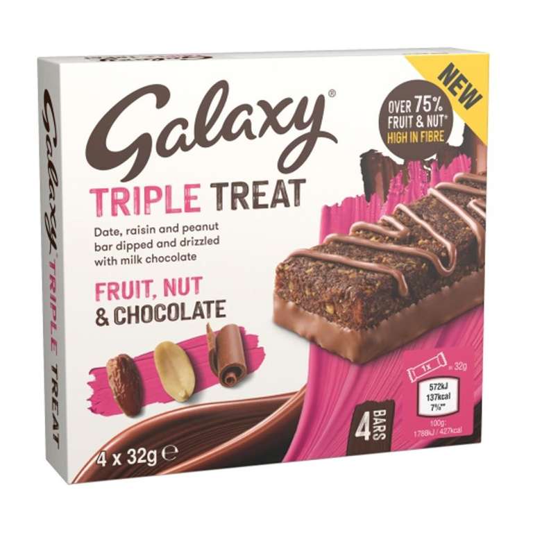 Galaxy Triple Treat Bars x4 - 79p instore @ Farmfoods, Motherwell