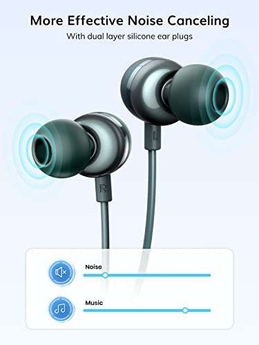 TOPK High Definition Wired Earphones (3.5mm) - £4 with voucher, sold by TOPKDirect @ Amazon