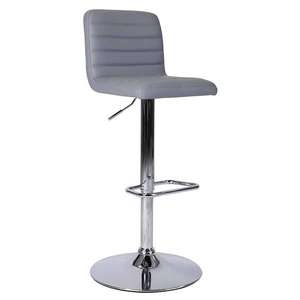 Chet Height Adjustable Faux Leather Bar Stool - Grey £35 - free click and collect (Limited stock) / £6 delivery @ Homebase