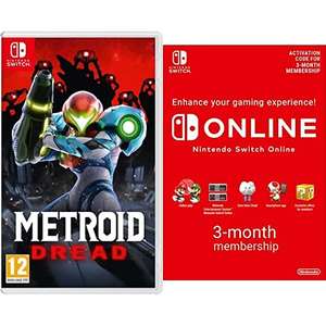 Metroid Dread (Nintendo Switch) + Online Membership - 3 Months (Download Code) £36.99 @ Amazon