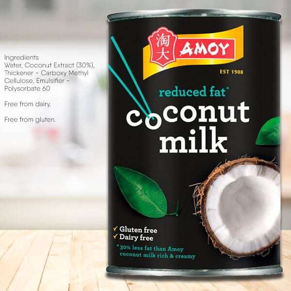 Amoy Reduced Fat Coconut Milk 400ml Tin Can (BBD May 2023) 1p (Minimum Orders £20) @ Discount Dragon