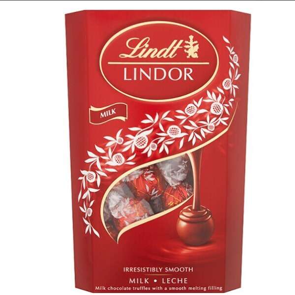 Lindt Lindor Milk Chocolate Box Selection 337g + Free Click & Collect (Stock at selected locations)