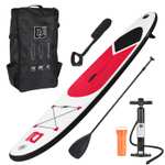 DJ Sports 10 SUP 10ft Inflatable Stand Up Paddle Board Red - £99 @ Weeklydeals4less