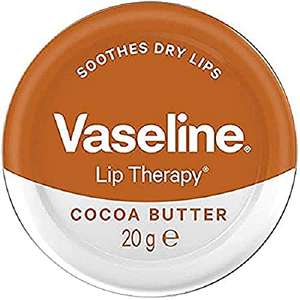 Vaseline Lip Therapy Cocoa Butter Tin 20g - Cocoa / Aloe Vera £1 @ Amazon