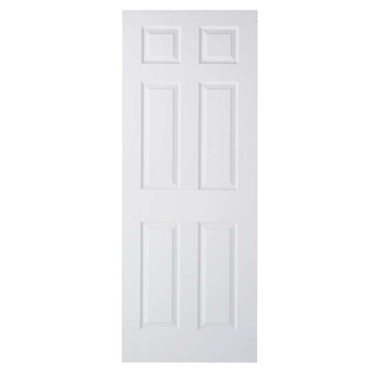 Wickes Lincoln White Grained Moulded 6 Panel Internal Door (1981mm x 762mm) for £25 click & collect @ Wickes