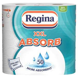 Regina Xxl Absorb 2 Roll Kitchen Towel - £3 Clubcard Price (£1 cash back via checkoutsmart) @ Tesco