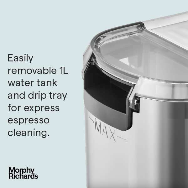 Morphy Richards Traditional Pump Espresso - Compact - 15 bar - Milk Frothing Wand Stainless Steel 172022 - £137.99 @ Amazon