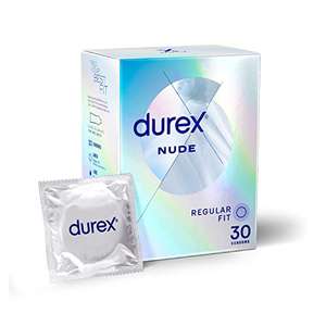 Durex Nude Condoms, Regular Fit, 30s, Extra Thin [£16.24/£14.52 S&S] + 10% Student Discount