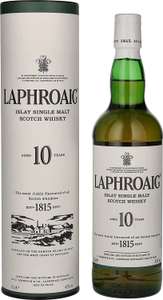 Laphroaig 10 Islay Single Malt Scotch Whisky 40% ABV 70cl - £28 @ Amazon
