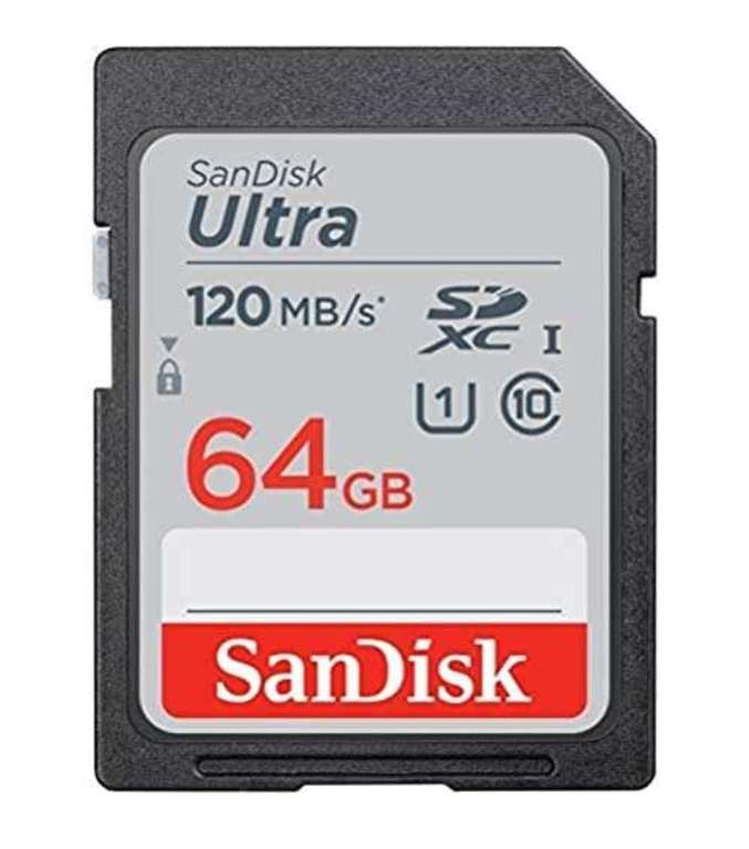 SanDisk Ultra 120MBs SDXC UHS-I Memory Card - 64GB - £2 Free Collection (Selected Stores) @ Argos