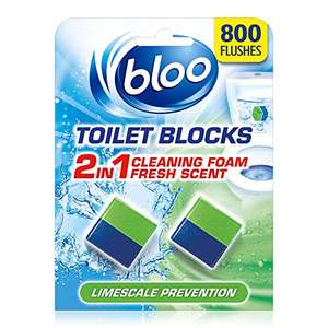 Bloo Toilet Blocks Limescale Prevention, Pack of 2 £1.44 w/ 20% S&S Voucher (Selected Accounts)