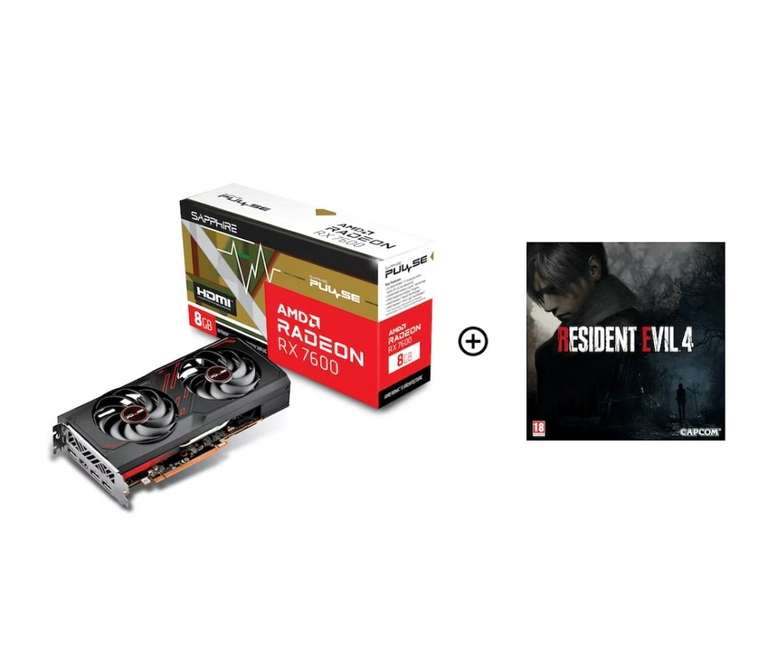 Sapphire Radeon RX 7600 Pulse Gaming 8GB GDDR6 PCI-Express Graphics Card + Free Resident Evil 4 £256.98 delivered @ Overclockers