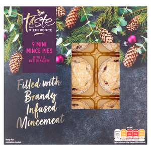 Sainsbury's Mini Mince Pies, Taste the Difference x9 216g - Nectar Price