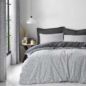 Dottie Black Duvet Cover and Pillowcase Set From £5 plus Free Click and Collect