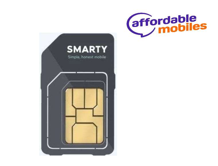 SMARTY 5G SIM - 60GB Data (Data Boost), Unlimited Min/Txt, EU Roaming, 1 month contract - £10 @ Affordable Mobiles
