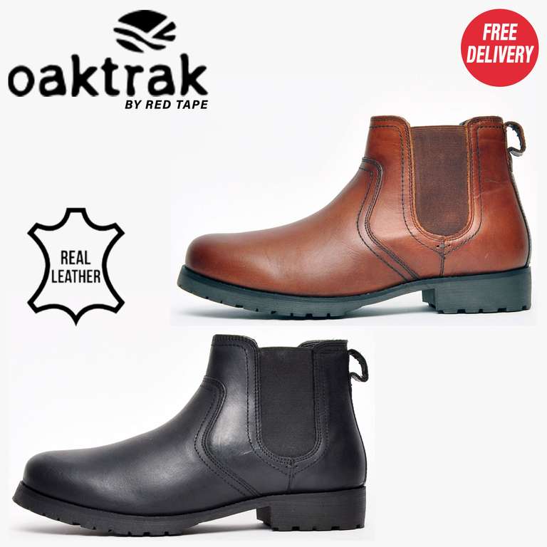 Red Tape Oaktrak Bello Leather Mens Boots with code