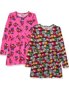 Amazon Essentials Marvel Girls Knit Long-Sleeved Play Dresses, Pack of 2 age 6-7 now £9.16 at Amazon