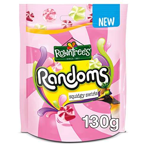 Rowntree's Randoms Squidgy Swirl Pouch, 130g (Amazon Buisness Accounts Only): 10 Packets (1p per pack) 10p @ Amazon