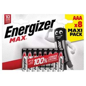 Energizer Max AAA / AA 8 Pack Alkaline Batteries - 2 Packs, (16) Mix & Match