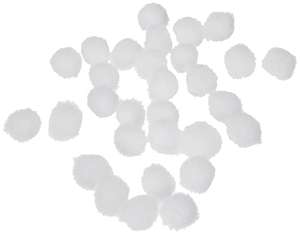 Efco 1002901 Pompons 10 mm 100 pcs. white, polyamide, 17 x 15 x 2 cm