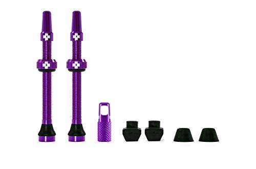 Muc-Off Purple Tubeless Presta Valves, 60mm - Premium No Leak Bicycle Valves - £12.30 @ Amazon