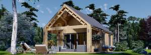 Residential log cabin AGATA with loft (44mm + cladding + insulation) 39 m² - £17325 @ Quick-Garden