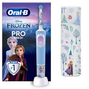 Oral-B Pro Kids Electric Toothbrush, Gift Set, 1 Toothbrush Head, x4 Frozen Stickers, 1 Travel Case, 2 Modes, For Ages 3+,
