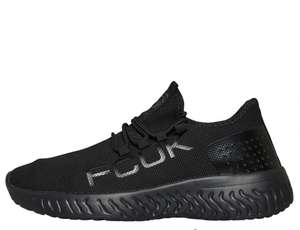 French Connection Mens FCUK Cloud Trainers Black and White Size 6-12