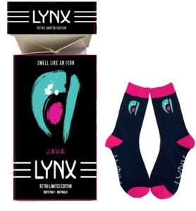 Lynx java socks and deodorant £1, Lynx Deodorant and shower gel java 75p ASDA Hunts Cross
