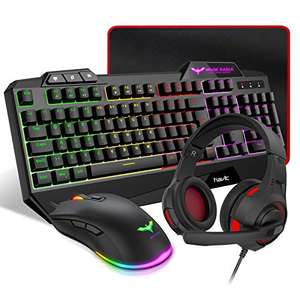 havit Wired LED Gaming Keyboard UK Layout & Mouse & Headset & Mouse Pad Combo Set 4 in 1 Bundle £15.99 @ Xbox Store / Amazon prime exclusive