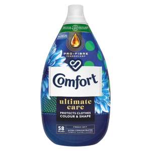 Comfort Ultimate Care Fresh Sky Ultra-Concentrated Fabric Conditioner 870 ml (58 washes) - £1 off At Checkout - (£2.15 or less with S&S)