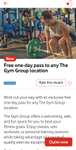 Free one‑day pass to any The Gym Group location via Vodafone VeryMe