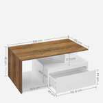 Vasagle Coffee Table With Large Drawer - Use Voucher - Sold By Songmics