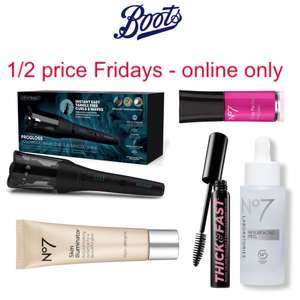 1/2 Price Friday on Selected Products - Online Only + Free Click & Collect over £15 (otherwise £1.50) - @ Boots
