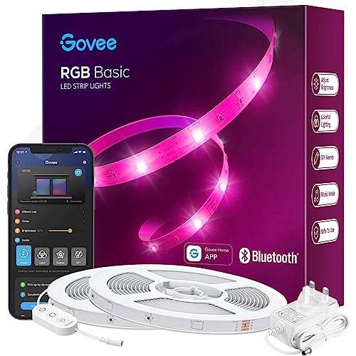 Govee LED Lights 20M, Bluetooth Rope Lights with App Control, 64 Scenes and Music Sync LED Strip Light Sold by Govee UK FBA