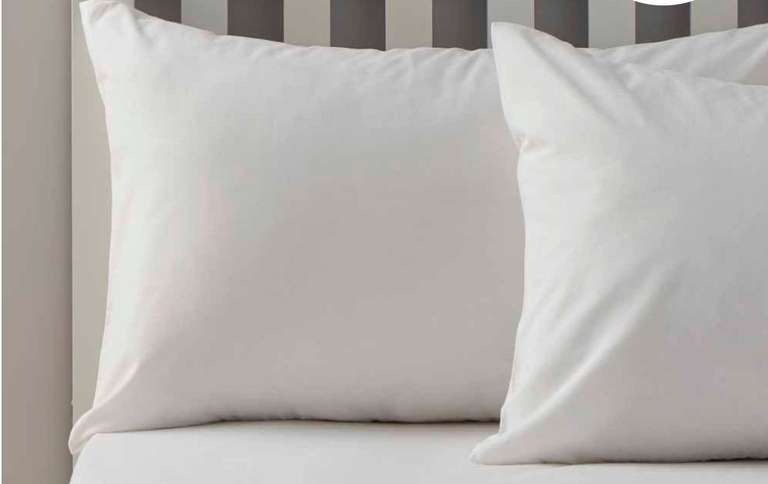 Wilko White Anti-Bacterial Housewife Pillowcases 2 Pack now £1.50 + Free Collection @Wilko