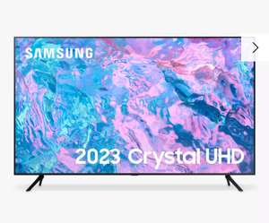 Samsung UE55CU7100 (2023) LED HDR 4K Ultra HD Smart TV, 55 inch, 5 year guarantee W/Code