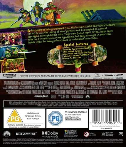 TMNT: Mutant Mayhem 4k Blu Ray