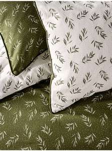 Stacey Solomon single duvet set olive leaf/check green in Queensferry