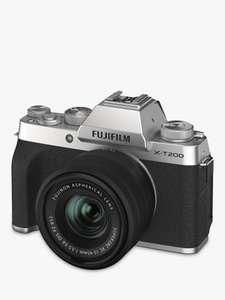 Fujifilm X-T200 Compact System Camera with 15-45mm XC Lens, 4K Ultra HD, 24.2MP, Wi-Fi, Bluetooth, £599 at John Lewis