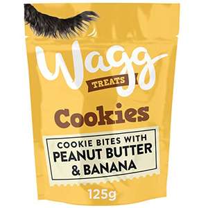 Wagg Peanut Butter Banana Cookie Dog Treats 125g, pack of 7 With Voucher