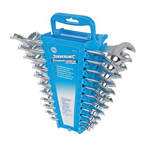 Silverline 633470 Combination Spanner Set 22pce 6 - 22 mm and 1/4 - 7/8 £16.05 @ Amazon