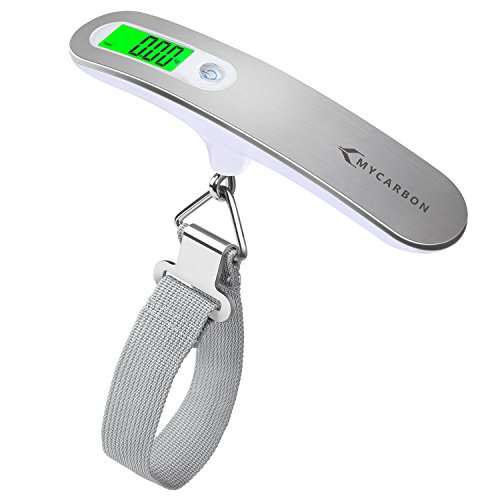 MYCARBON Portable Digital Scale Electronic Suitcase Scale Hanging Scales Luggage Weighing Scale / 50 Kg Capacity sold by MYCARBON-EU