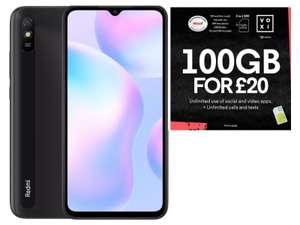Xiaomi Redmi 9AT 32GB Smartphone -Sim Free + VOXI 100GB 30 Day Pay As You Go SIM Card (£20 included) - £59.99 (Free Click & Collect) @ Argos