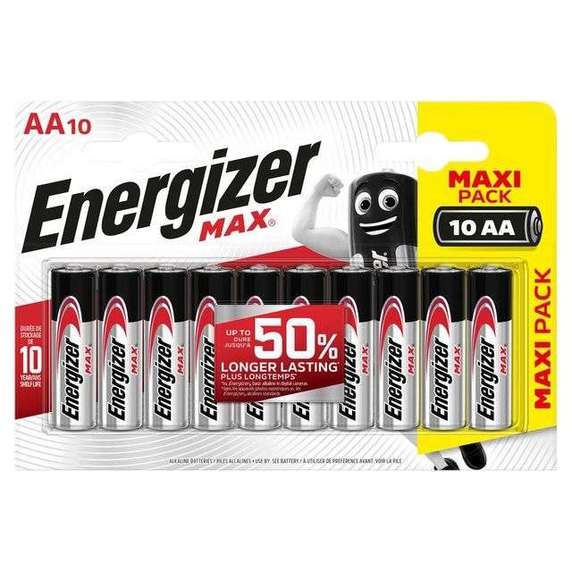 Energizer MAX Alkaline AA / AAA Batteries 2 x 10pack (20) - £8 @ Asda Preston