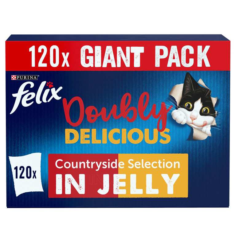 FELIX Doubly Delicious Adult Wet Cat Food 120 Pack (£31.29-£24.70 S&S + Voucher)