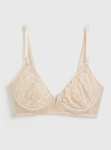 Boudoir Collection Champagne Gold Lace Plunge Bra - Reduced + Free Click & Collect