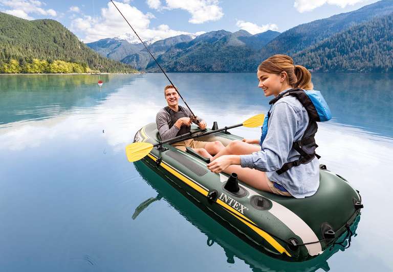 Intex Seahawk 2 - Inflatable Boat (2 person) with Oars + Inflator