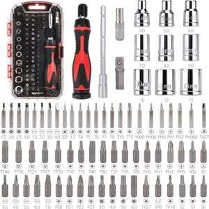 Amazon Basics 73-Piece Magnetic Ratcheting Wrench and Electronics Precision Screwdriver Set £15.18 @ Amazon
